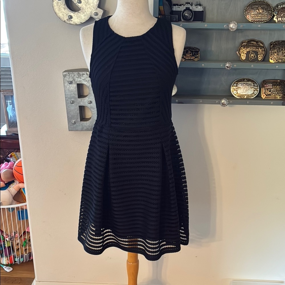Mossimo Supply Co Black Pleated Halter Mini Dress